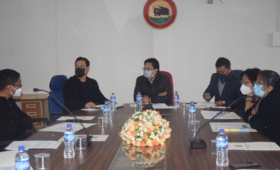 Mokokchung DPDB meeting held under the chairmanship of Deputy Commissioner & Vice Chairman DPDB, Limawabang Jamir at District Planning Hall Mokokchung on February 24.  (DIPR Photo)